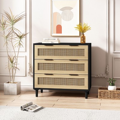 Sapphtopaz Rattan Dresser for Bedroom Storage Cabinet Closet Organizers and Storage for Bedroom, Closet, Living Room,Natural