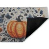 Stupell Industries Pumpkin With Blue Floral Background Printed Outdoor Imitation Sisal Door Mat, design by Creative Studio - 2 of 4