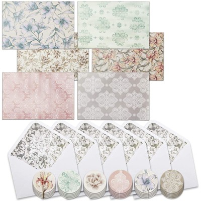 Paper Junkie 36 Pack Vintage Floral Greeting Cards with Envelopes and Seals, All Occasion (4 x 6 In)