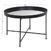 Kate and Laurel Celia Round Metal Coffee Table, 28.25x28.25x19, Black - 2 of 4