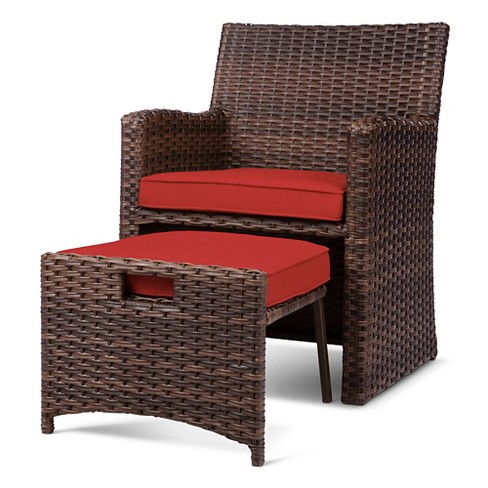 halsted 5pc wicker small space patio furniture set - threshold™ : target