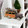 HomeRoots 8" Yellow and Brown Metal Hand Painted 1948 Brown Woody Model Car - 2 of 4
