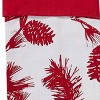 Patricia Heaton Home Cranberry Pinecone Stocking Set of 2 - 3 of 4