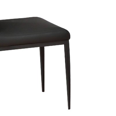 Gray Faux Leather and Metal Industrial Accent Chair