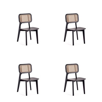 Set of 4 Versailles Square Dining Chairs - Manhattan Comfort