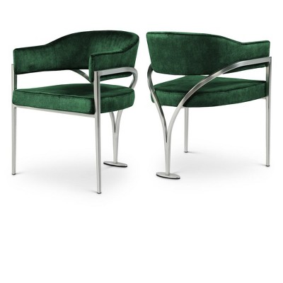 Meridian Furniture,Madelyn Velvet Dining Chair, Set of 2