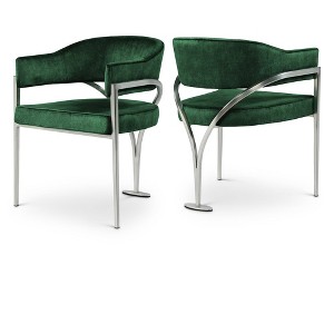 Meridian Furniture,Madelyn Velvet Dining Chair, Set of 2 - 1 of 4