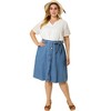 Agnes Orinda Women's Plus Size Pin Dots Notched V-Neck Dressy Trendy Fashion Casual Summer Blouses - 4 of 4