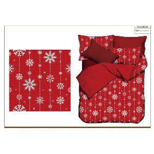 Garvee Christmas Duvet Cover Queen Size, 3 Piece Snowflake Printed Christmas Holiday Bedding Set, Includes 1 Duvet Cover and 2 Pillow Shams - 1 of 1