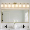 DAKAFUL Modern Bathroom Vanity Light, 4/5/6//8/10-Light Vanity Fixtures with Clear Glass Shade, Reversible Wall Sconces Over Mirror,for Bedroom - 2 of 4