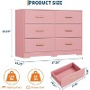 Chest of Drawers with 6 Drawers, Modern Drawer Dresser Durable Structure with Deep Drawers,Anti-Tipping Device for Home,Office, Living Room - 2 of 4