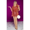 LA LEELA Women's Swim Beach Dress Cover Ups for Swimwear Mini Christmas Tree Bathing Suit Cover up Swimsuit Coverups for Women 3X-4X Red Funny Santa - 2 of 4