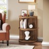 Hommoo 3-Tier Half-Round End Table, Semi-circular Side Table for Living Room - 2 of 4
