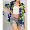 HAPPY BAY Button Down Shirt for Women Short Sleeve Hawaiian Tops Vacation Button Up Summer Beach Party Dress Shirts Colorful for Women - 3 of 4