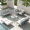 LayinSun 9 Pieces Rope Woven Patio Furniture Set, Modern Modular Sectional Sofa with Coffee Table and Upgrade Thickness Cushion - 2 of 4