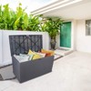 Outdoor Garden Plastic Deck Box 120gal Storage Capacity Waterproof Lockable Container Photo Color - 2 of 4