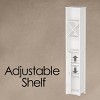 Hastings Home 67-Inch Tall Linen Tower Cupboard with Cubbyhole Divider and Adjustable Shelves - 2 of 4