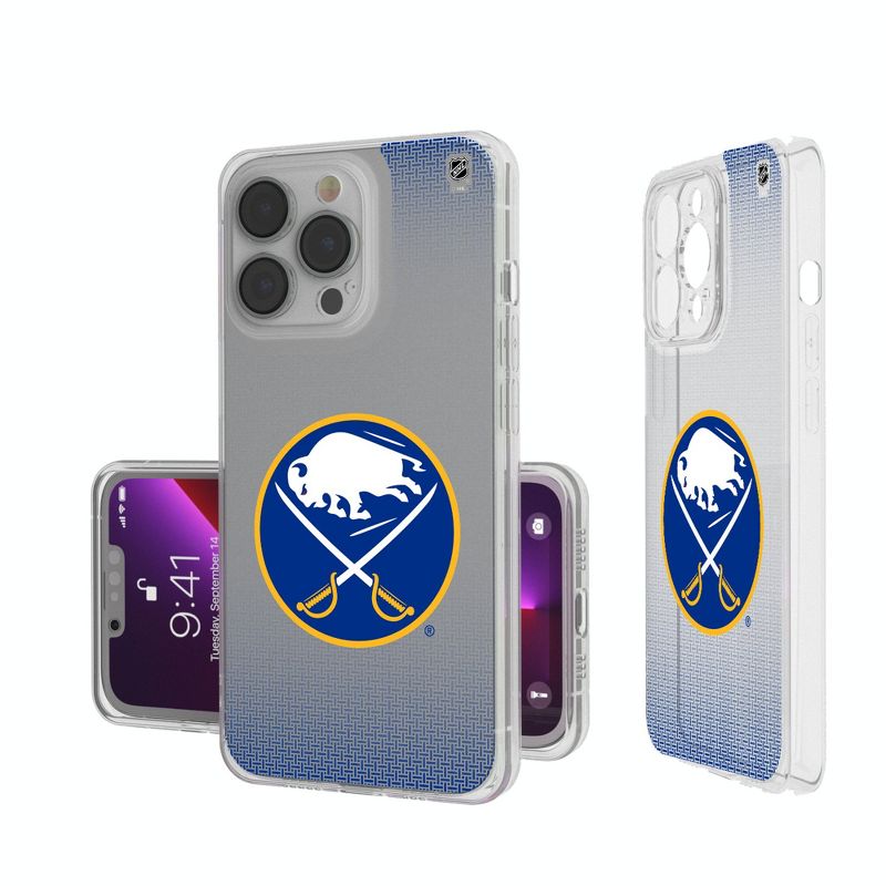 Keyscaper Buffalo Sabres Linen Clear Phone Case, 1 of 7