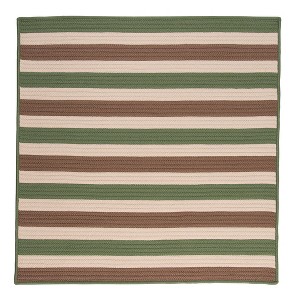 Colonial Mills Stripe It - Moss-stone 3 ft. square Square Rug Indoor/Outdoor 100% Polypropylene - 1 of 2