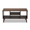 Linas Wood Coffee Table Walnut - Baxton Studio: Mid-Century Modern Design, Rubberwood Frame, Rectangular Shape - 2 of 4