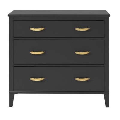 Monarch Hill Hawken 3 Drawer Dresser, Black