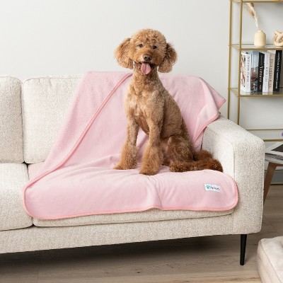 PetAmi Waterproof Dog Blanket For Pet Cat, Faux Shearling Fleece Couch Cover, Soft Plush Washable Reversible Throw