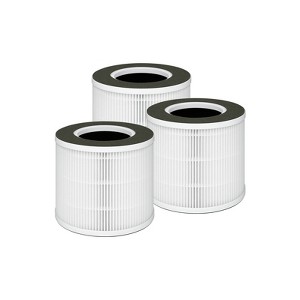 Nispira VK-6067B True HEPA Activated Carbon Filter Replacement Compatible with Vremi Air Purifier/Kokeki Air Purifier, 3 Packs - 1 of 4