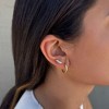 Adornia 14k Gold Plated Huggie and Stud Earring Set - 3 of 4