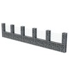 vidaXL Gabion Basket U-Shape Galvanized Steel 224.4"x7.9"x39.4" - 3 of 4