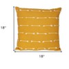 HomeRoots 18" Yellow Striped Cotton Throw Pillow With Texture - 3 of 4