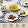 vancasso 24 Piece White Porcelain Round Dinnerware Set With 6 Piece Dinner/Dessert/Soup Plate and Bowl - 4 of 4