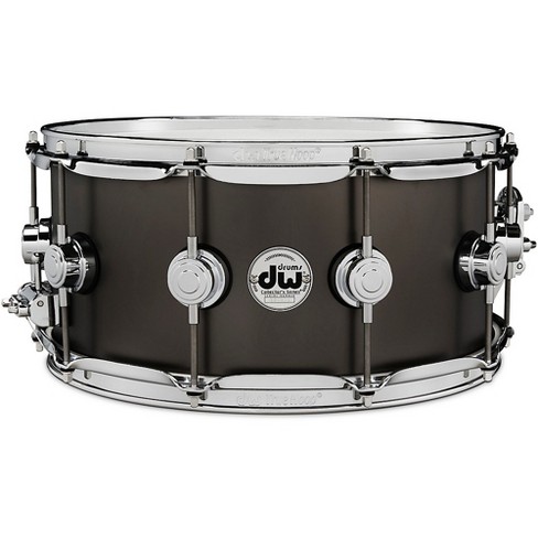DW Collector's Series Satin Black Over Brass 6.5x14 Snare Drum