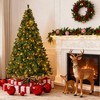 6ft Pre-Lit Artificial Christmas Tree with 250 Warm Lights, 1060 Tips, Hinged Full Pine Tree with Metal Stand - 2 of 4