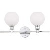 Elegant Lighting Collier 2 light Chrome and Frosted white glass Wall sconce - 3 of 4