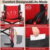 WHLICKS Wheelchairs for Adults,Premium Comfortable Transport Wheelchair Lightweight Foldable, with Swing-Away footrests and Anti Tipper - 4 of 4