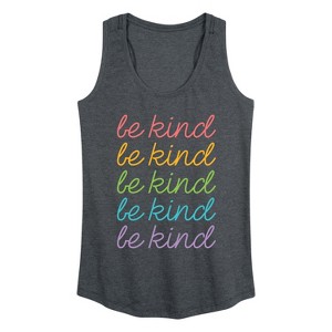 Women's - Instant Message - Be Kind Stacked- Women's Any Way Short Sleeve Graphic Dress Graphic Racerback Tank - 1 of 4