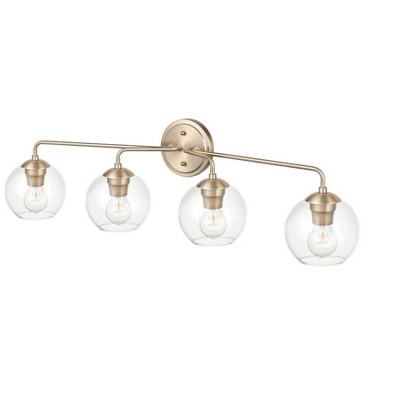 Modern Gold 35'' Outdoor Vanity Light with 4 Bulbs