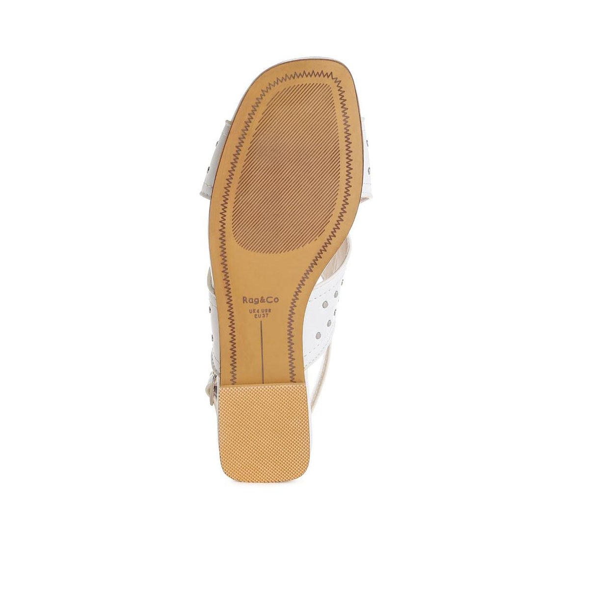 Обувь Rag & Co Womens Calluna Stud Embellished Buckled Flats 10 — фото 5