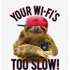 Playful Sloth - Your Wi-Fi's Too Slow! Adult Long Sleeve Hoodie - 2 of 2