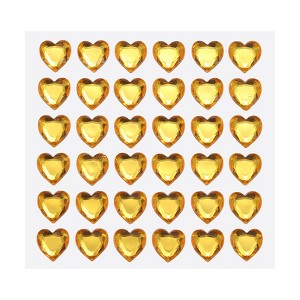 Unique Bargains Heart Shape Self Adhesive Valentine Makeup DIY Rhinestone Stickers 144 Pcs - 1 of 4
