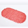 Home Mart Goods Red Bubbles Vinyl Non-Slip Bathtub Shower Mat With Suction Cups -26" x14" - 4 of 4