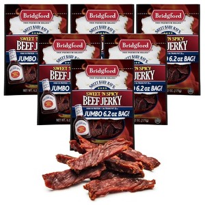 Bridgford Sweet Baby Ray’s Beef Jerky Sweet N Spicy 6.2 oz - Ready-to-Eat High Protein Sweetened Spicy Beef Jerky for On-the-Go Snacking - 1 of 4