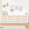 Rattan Storage Cabinets, Wood Chest of Drawers, 6 Drawer Bedroom Dresser with Anti-Tip Kit - 3 of 4