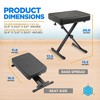 Pyle Adjustable Padded Keyboard Bench - X-Style with Three Leg Height Positions - 2 of 4
