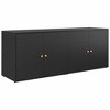 VidaXL Garden Storage Cabinet Black 78"x21.9"x31.5" Poly Rattan - image 2 of 4