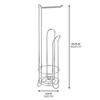 iDesign Toilet Paper Holder Stand - Bathroom Storage with 3-Roll Reserve - Chrome - 2 of 4