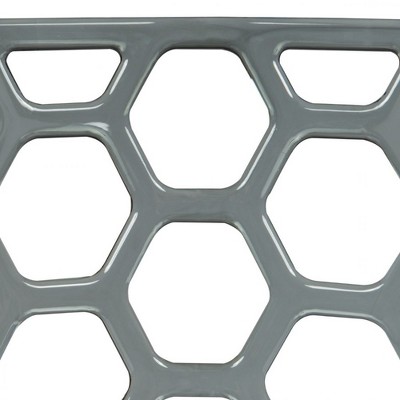 Hexagon Cut-Out Transparent Black Plastic Side Chair
