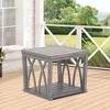Cesicia 18.5'' x 18.5'' x 20.3'' in Gray Aluminum square Sofa Side Table For Living Room, Bedroom, Office - 3 of 4