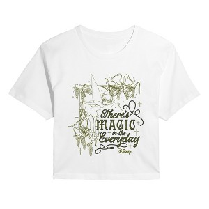 Women's Tinker Bell There's Magic in Everday Cropped Graphic T-Shirt ...