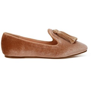 Tromso Iconic Tassel Detail Velvet Women Loafers - 1 of 4